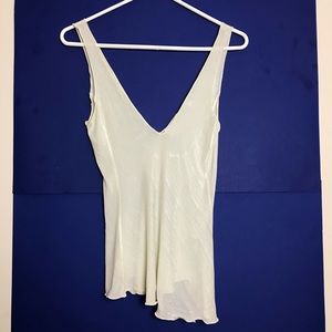 Armani Collezioni White Sheer Tank Top
